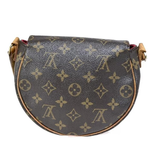 LOUIS VUITTON LV Tambourine Shoulder Bag Monogram Leather Brown - Picture 3 of 16